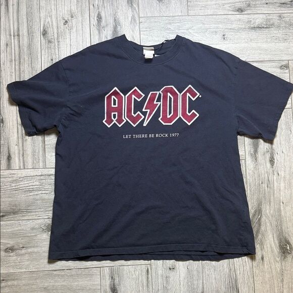 H&M Black AC/DC Tee Size L - Picture 2 of 9